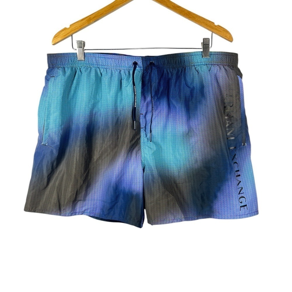 Armani Exchange Pocketed Spell out Printed Swim Trunks XXL